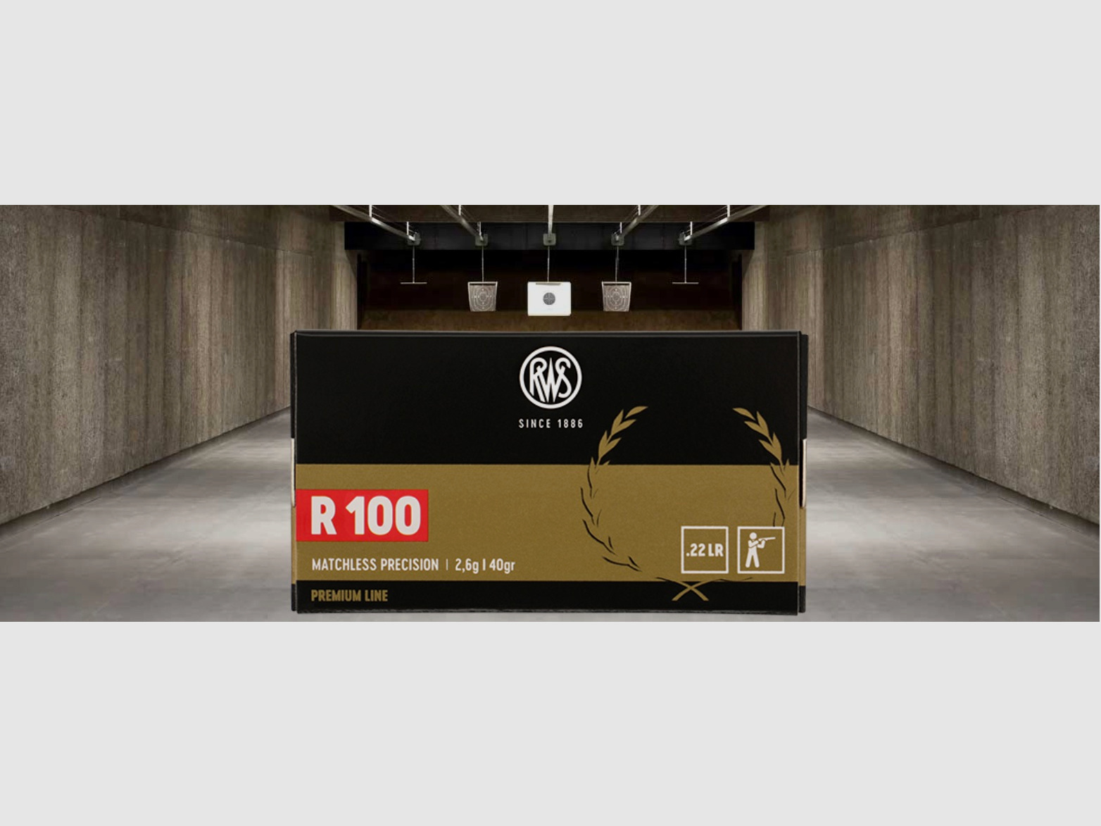 RWS 2134195 .22 lr R100 naboje do strzelania Matchless Precision 2,6g 40gr 50szt.