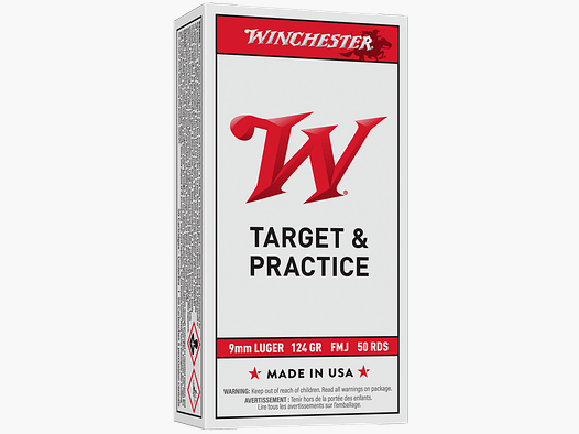 Winchester Super-X 9 mm Luger FMJ 124 gr - 50 Stk.