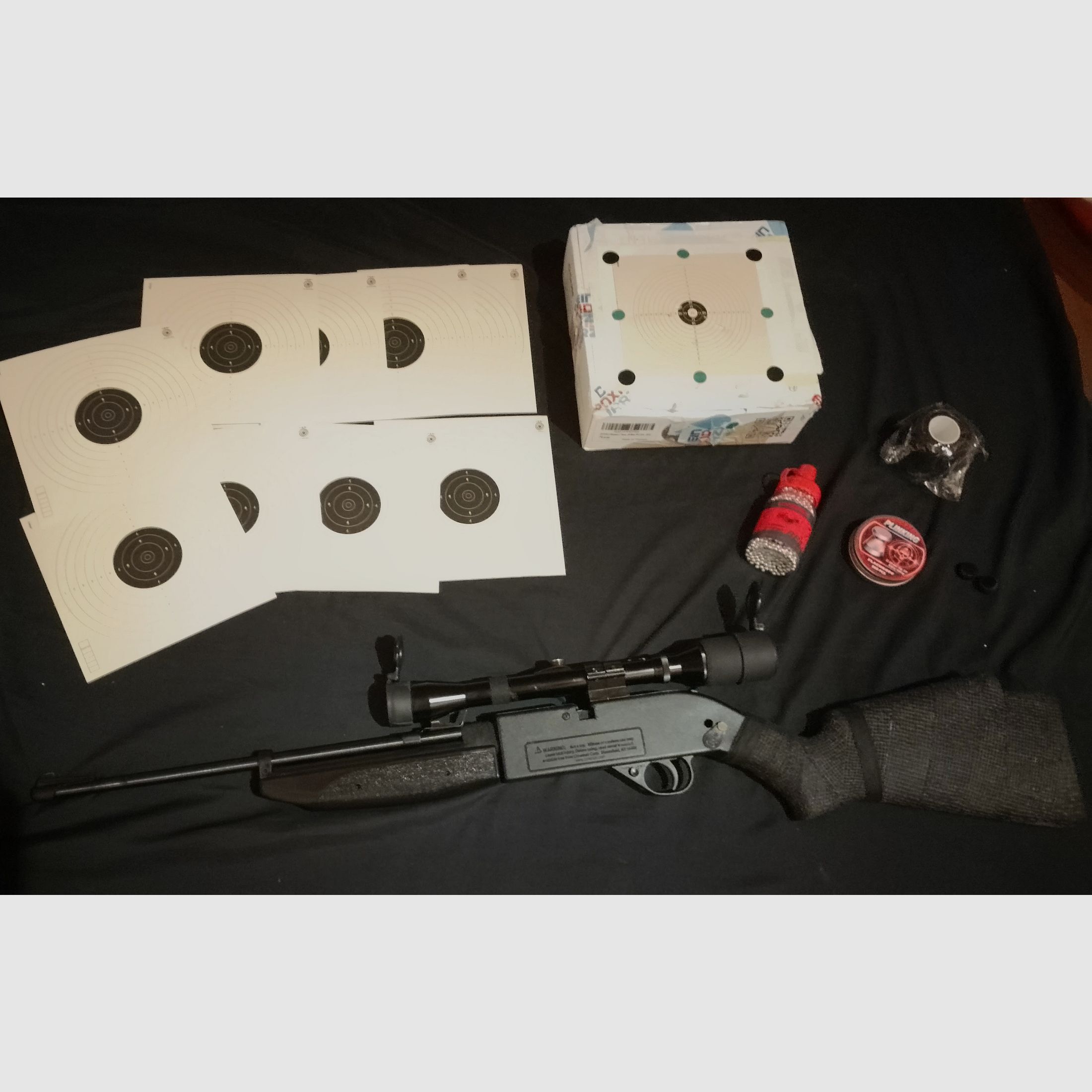 Crosmann Pumpmaster 760 air rifle 4.5mm .177 diabolo or steel BBs set 2 magazines scope 4x28 Nikko + scope covers