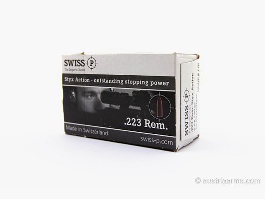 SWISS P .223 Rem. Styx Action JHP 69grs – Hohlspitz