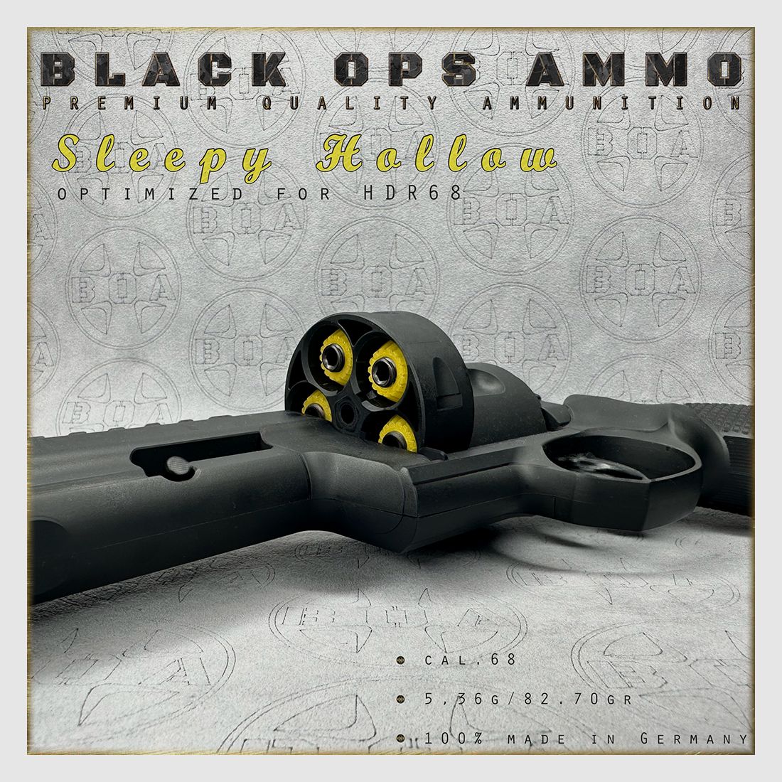 10x + 2 Sleepy Hollow BLACK OPS AMMO HDR 68 TR cal.68 Munition T4E Umarex HDR68 TR68