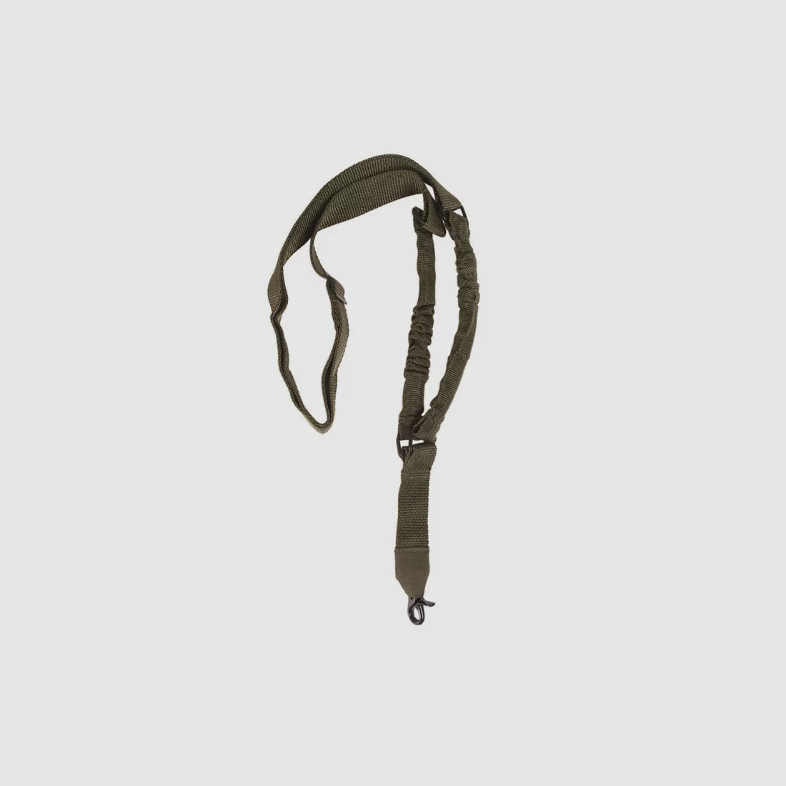 Tactical rifle sling / carrying strap with bungee (65-123cm), 1-point, olive