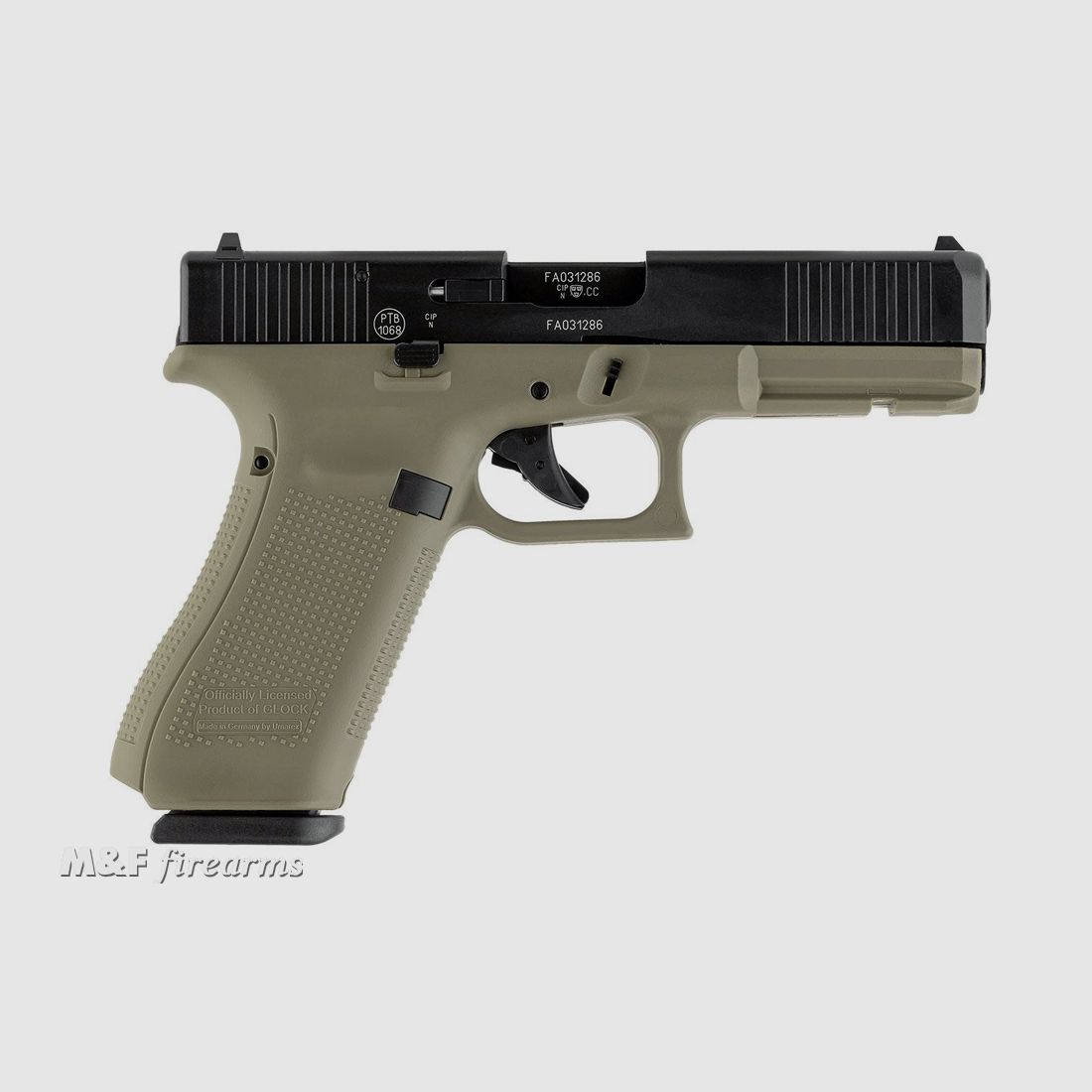 GLOCK 17 Gen5 Kaliber 9mm P.A.K. die von der Marke GLOCK lizensierte Schreckschusswaffe BFG limitiert