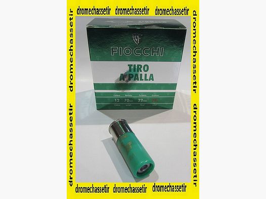 Boite de 25 cartouches FIOCCHI SLUG cal 12/70, balle de 28grs