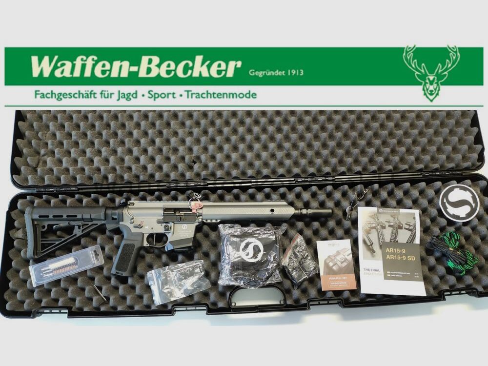 Schmeisser (Waffen Schumacher) Schmeisser AR15-9 S4F Sport Dynamik PCC 10,5" 9mm Luger, urban gray, image 3 sur 3
