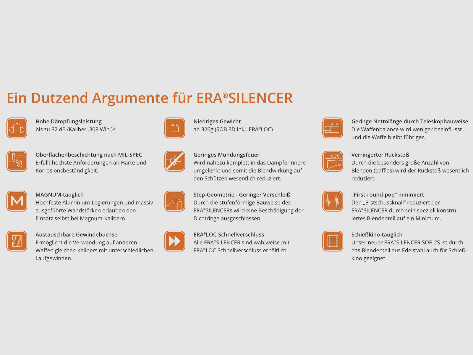 Silenciador ERA SILENCER ERA SOB3D 7,62 - 8 mm con Era Loc