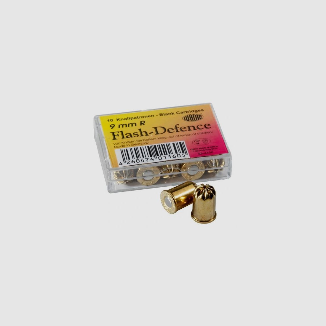 Knallblitzpatronen Flash Defence 9 mm R für Revolver 10 Schuss