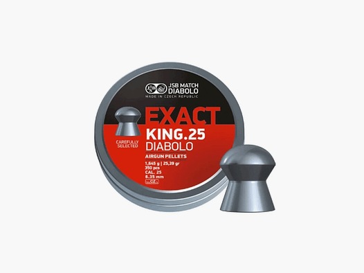 JSB MATCH – EXACT KING .25 DIABLO 1,645g | 25,39gr | 6.35mm | CAL .25 | 350pz | M 72/09