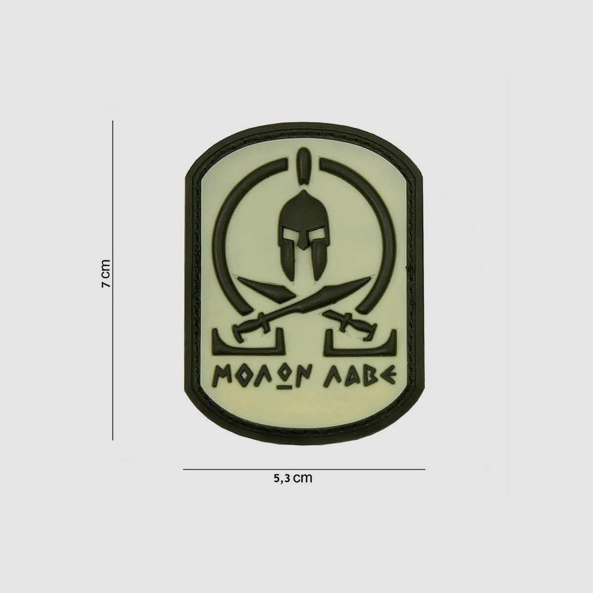 PATCH – 3D PVC MOLON LABE SPARTAN WHITE #12004