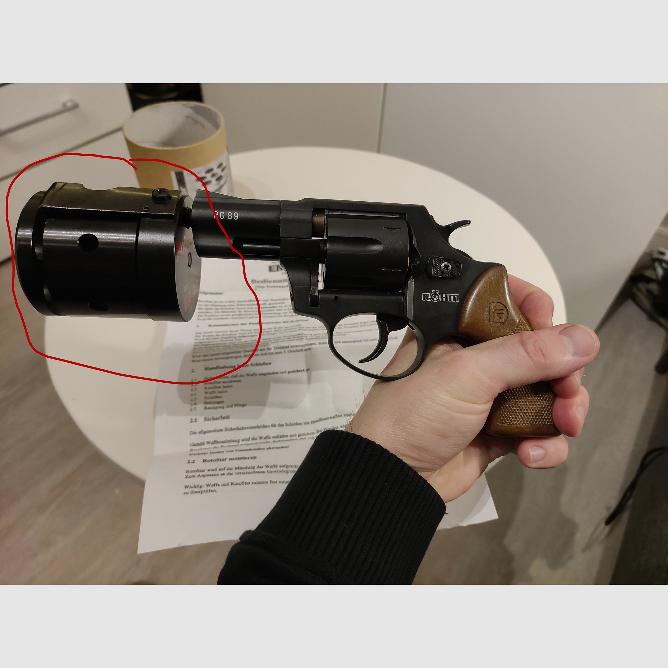 Seltenheit RotoStar von EM-GE (gefertigt in Deutschland), Abschusstrommel Feuerwerk Kaliber 15mm