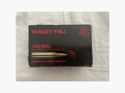 Geco .223 Rem. Vlm Target 3,6g/55grs.. 500 Schuss.NEU.