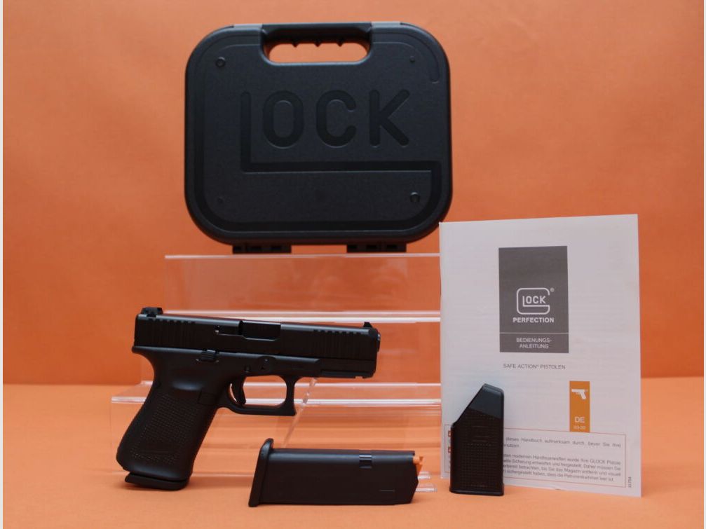 Glock Ha.Pistola 9mmLuger Glock19 Gen5 102mm canna/ caricatore di riserva (9mmPara/9x19), immagine 2 di 3
