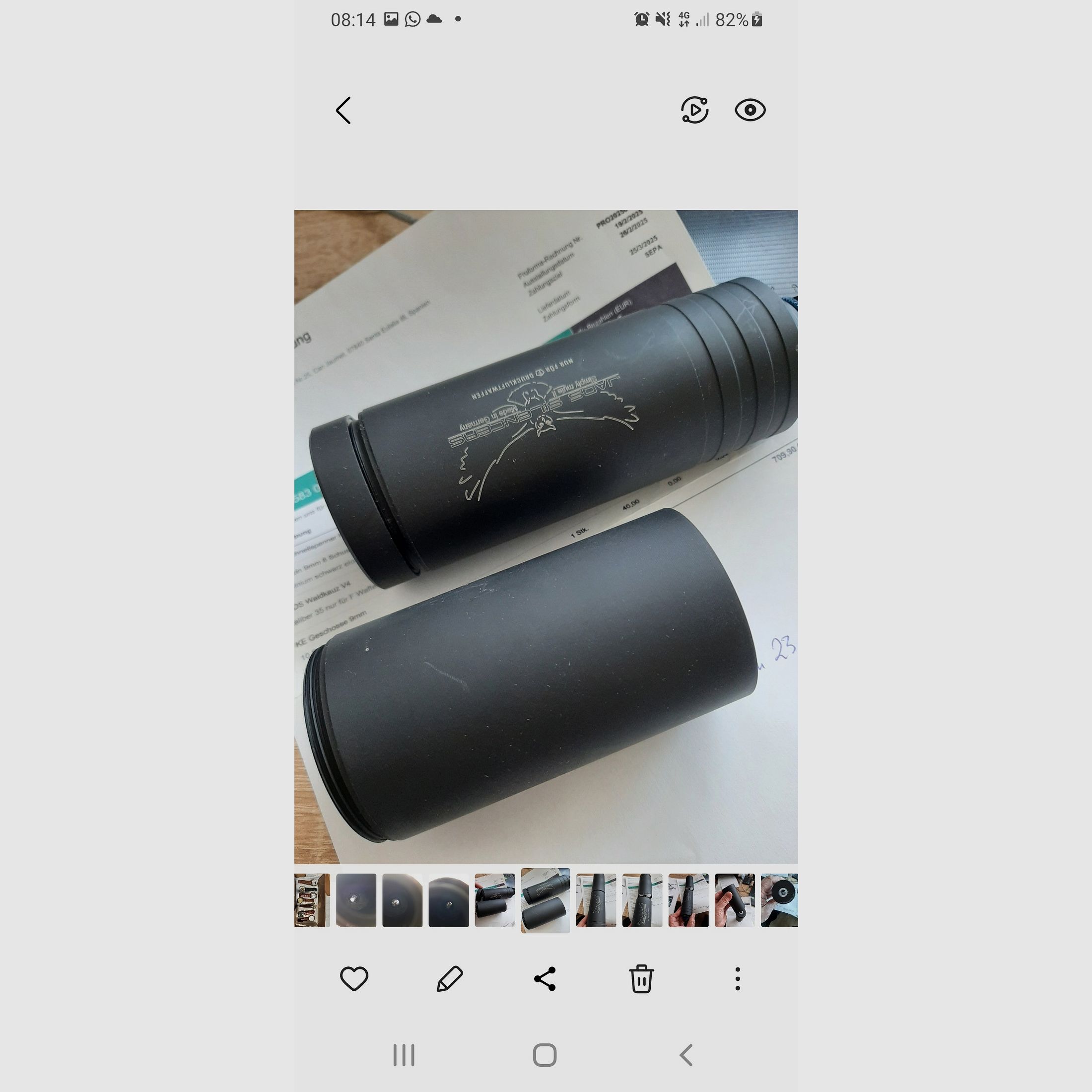 Geluiddemper JADS Waldkauz V4 Kaliber 9 mm/35 voor F wapens