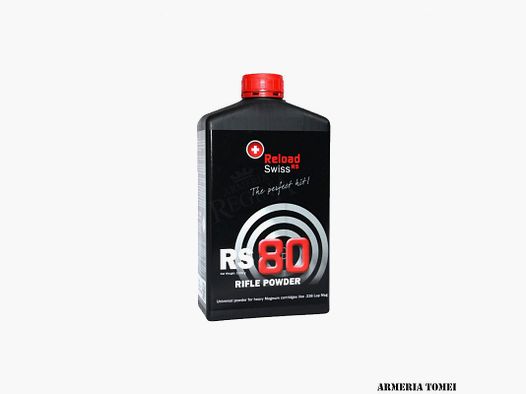 RELOAD SWISS – RELOADING POWDER – RS80 PACKING 1000GR