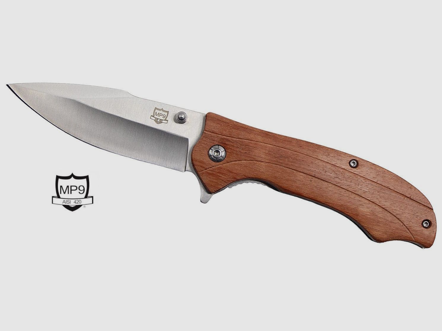 Padauk Einhand Taschenmesser Silber