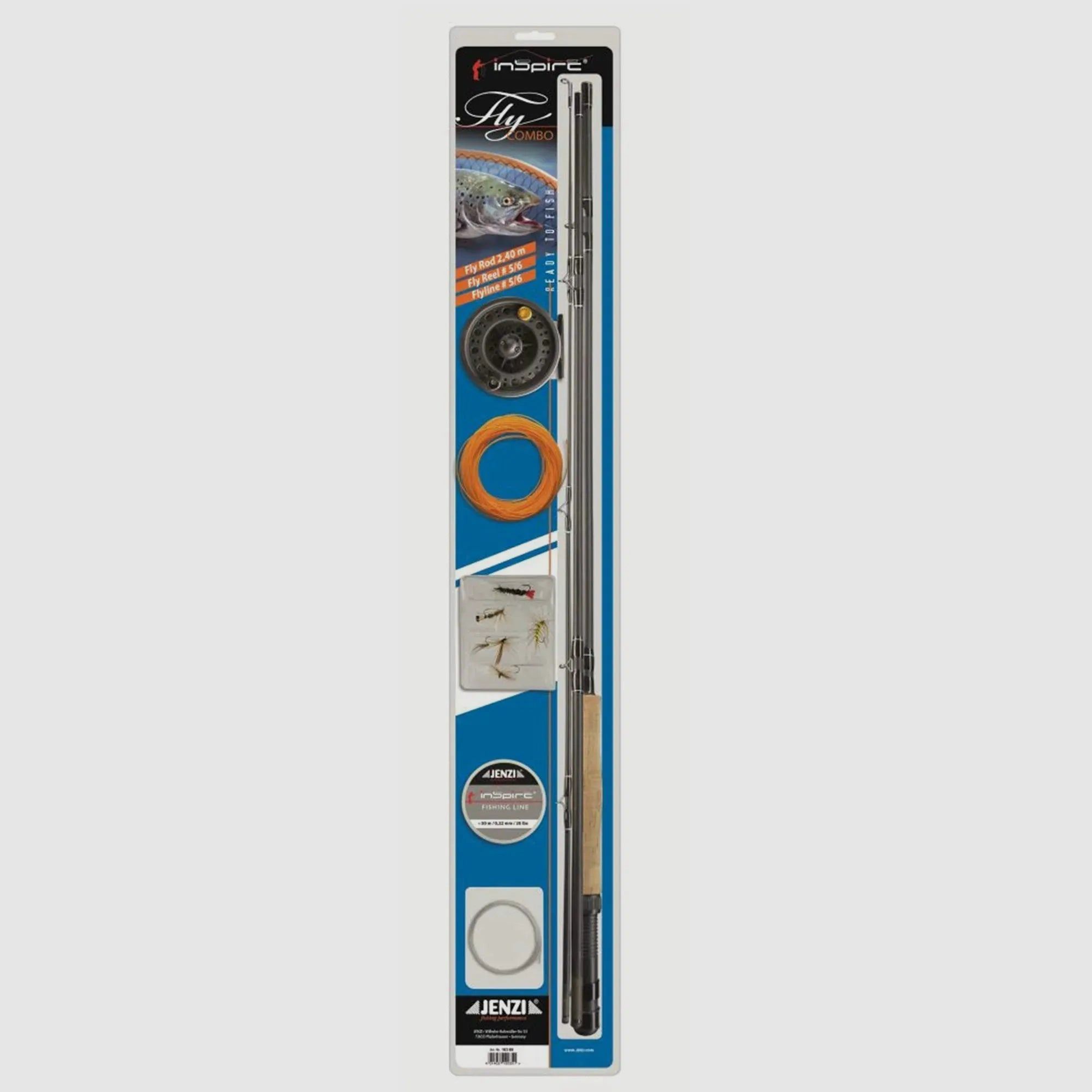 Jenzi Angelrute Fly Rod-Combo Starter Set