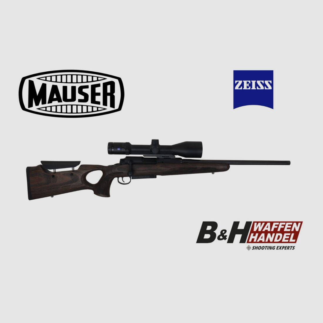 Mauser 25 Max Lochschaft Komplettpaket Zeiss V6 2,5-15x56