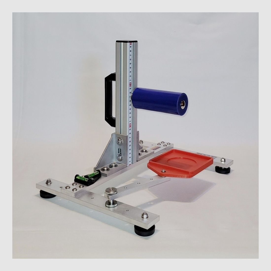 KGF Auflagestativ - Auflageständer Alu H-300-Ultimate mit Buchenholz-Auflage, Waage, Griff, Maßband + Munitionshalter