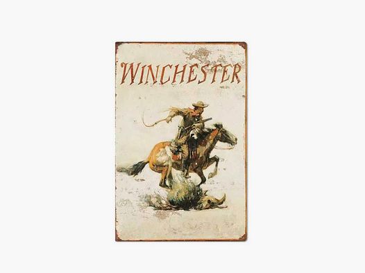 Dekorative Metallplatte Winchester Original