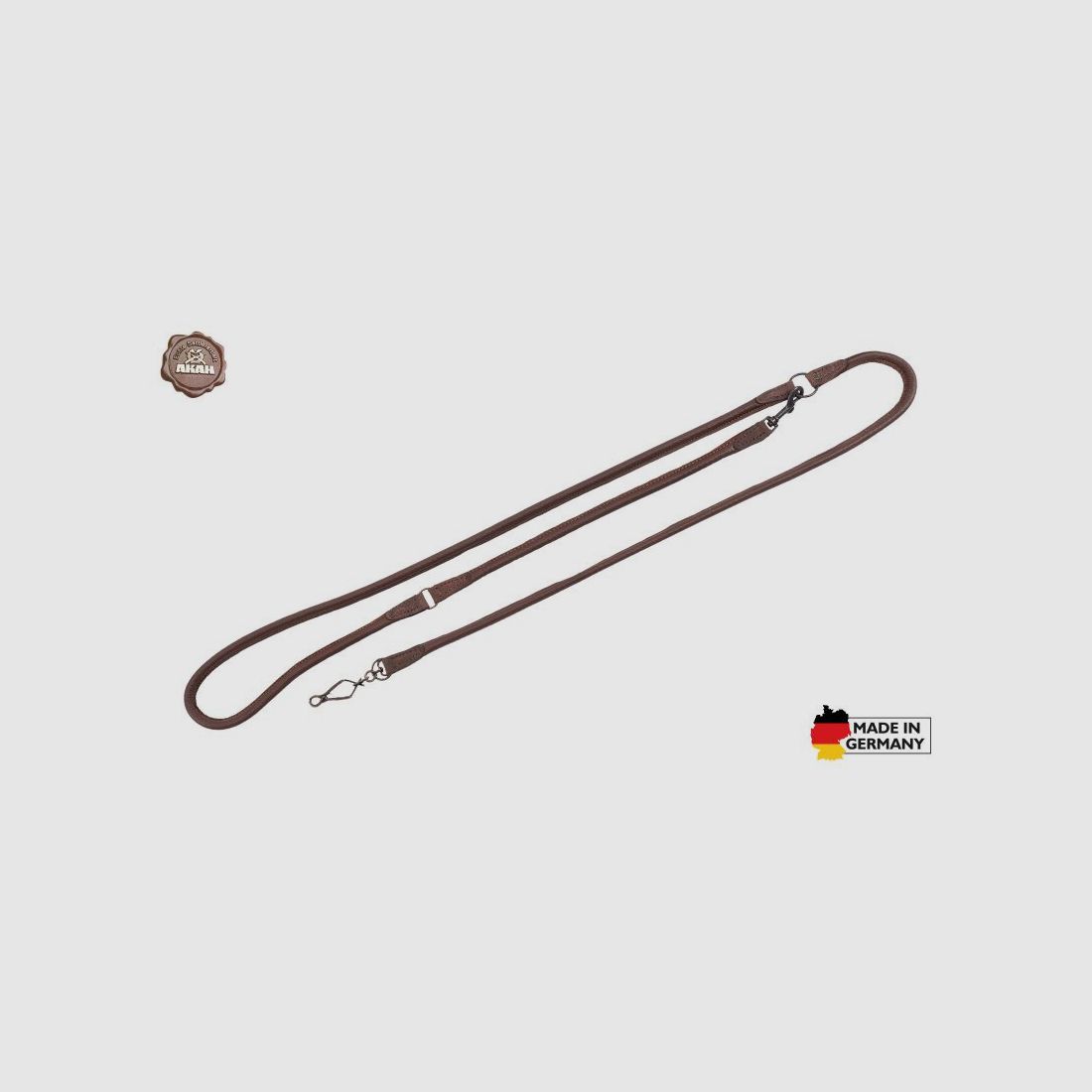 AKAH Umhängeleine aus Elchleder 185 cm