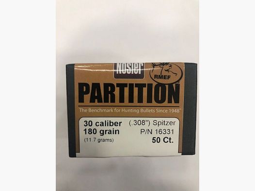 NOSLER PARTITION PALLE C 30 GR 180
