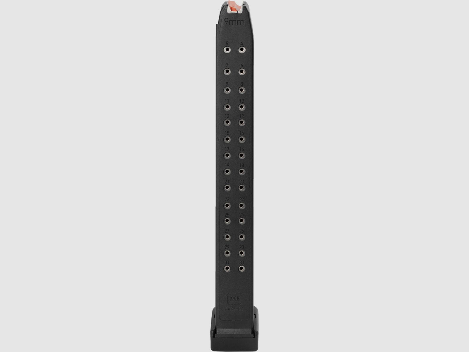 Caricatore Glock 33 colpi – 9x19mm (inserto arancione), immagine 3 di 3