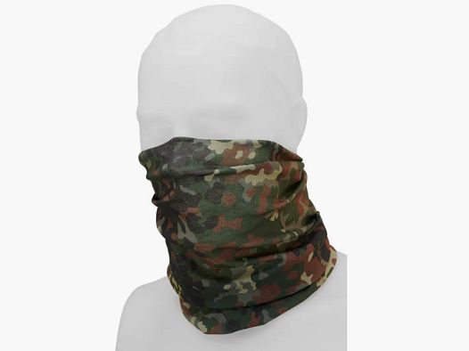 Multifunktionstuch (Schlauchschal) für Kopf, Gesicht, Hals - Einheitsgröße - BW Flecktarn