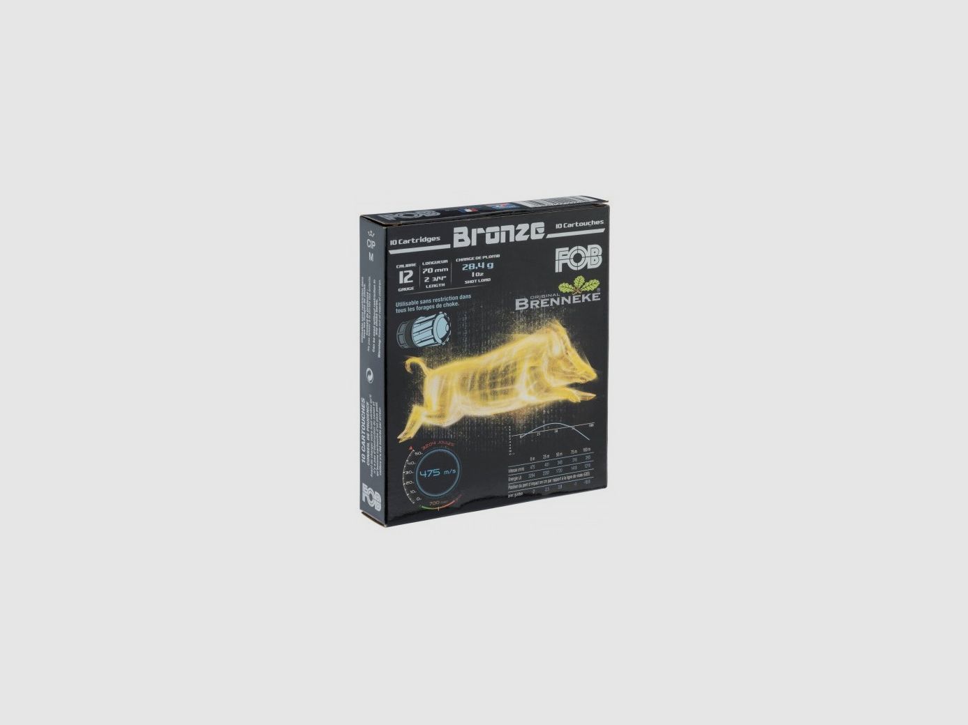 Cartucho FOB Brenneke Bronze Cal. 12/70 28,4 gr, imagen 2 de 3