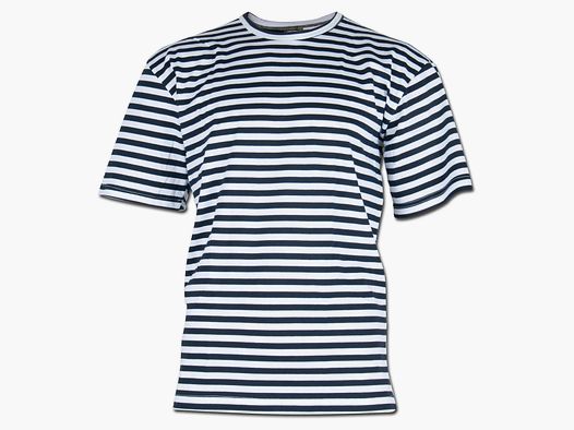 MFH Russisches Marine-T-Shirt Halbarm weiß blau