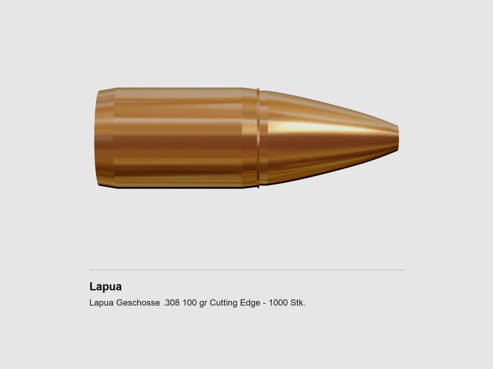 Lapua Geschosse .308 100 gr Cutting Edge – 1000 Stk.