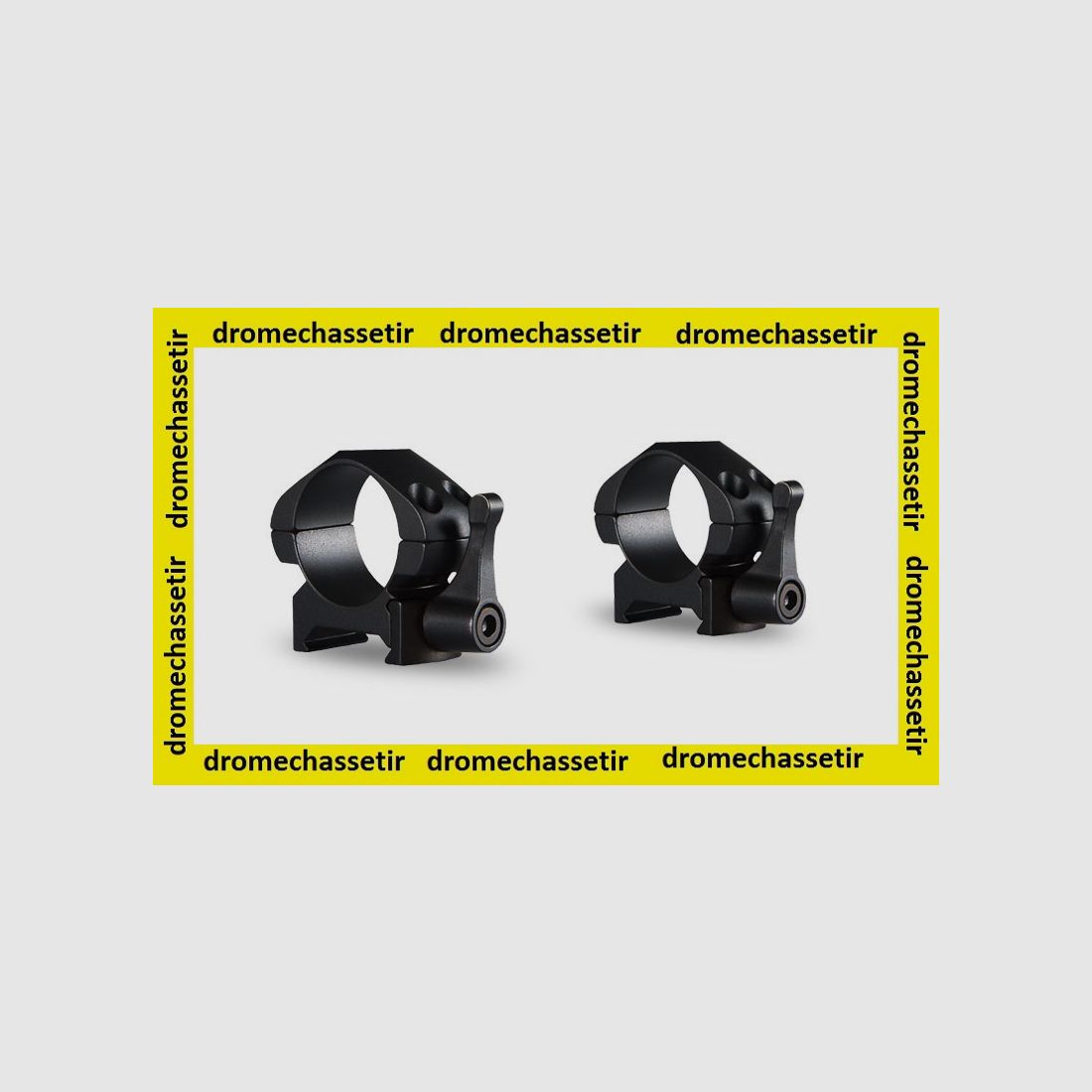 set of 2 Hawke quick detach rings, base, diameter 25.4mm, steel