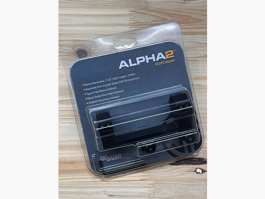 Sig Sauer ALPHA 2, Blockmontage ALU-Ring-ø 30 mm - 38,9 mm
