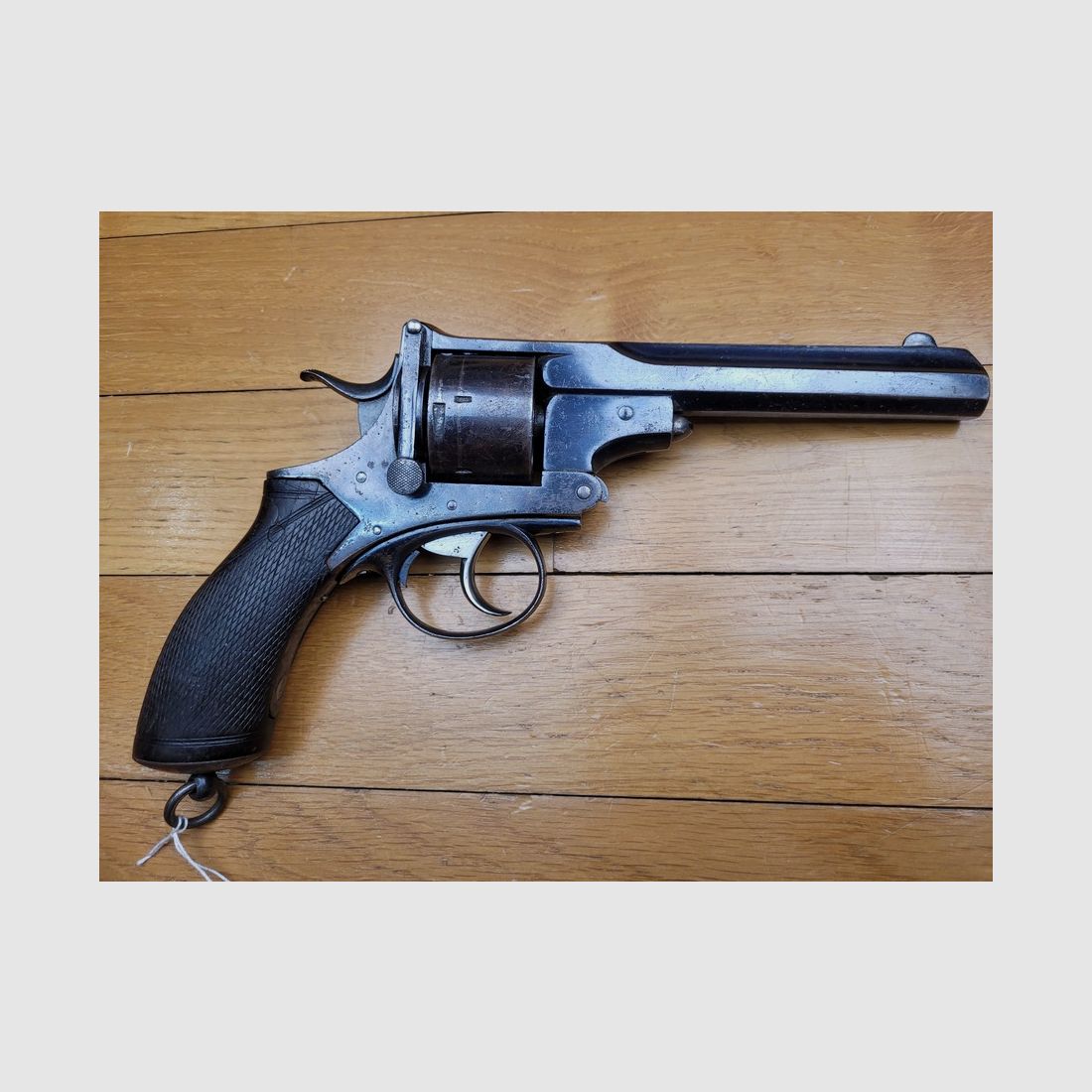 Fier revolver à brisure système Pryse – cal. 450 – belle fabrication britannique Webley – Pièce de tests vers 1885 – beau bronzage glacé – du top break sauce à la menthe – catégorie D – TBE, image 13 sur 23