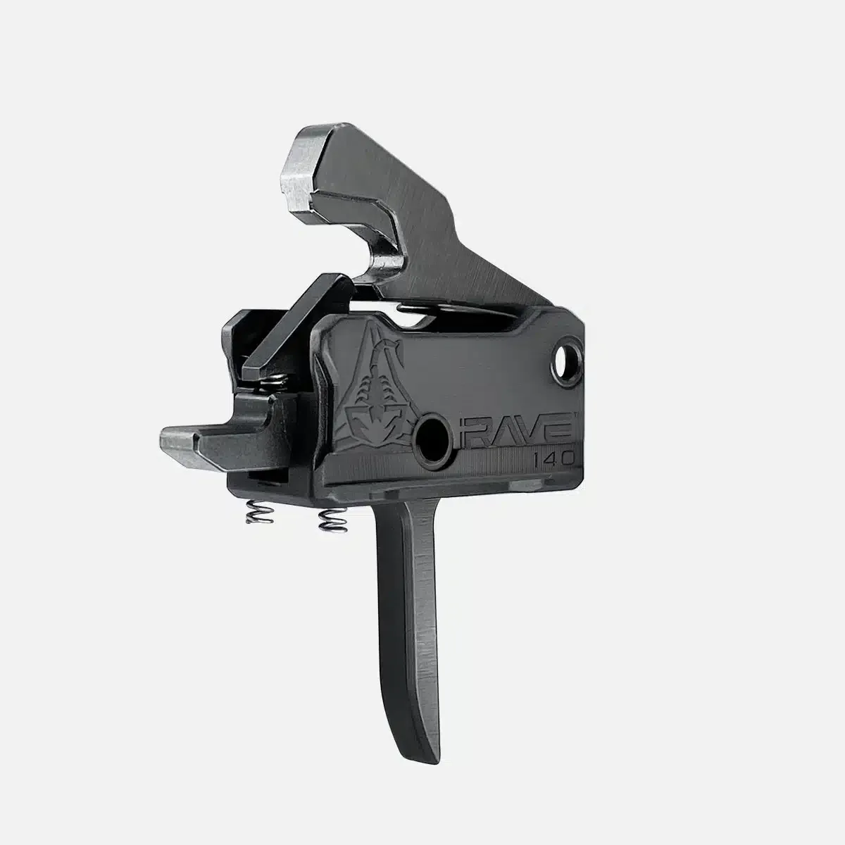Détente Rise Armament Rave 140 avec goupilles – simple étage – 3,5 lb – noir – plat, image 2 sur 4