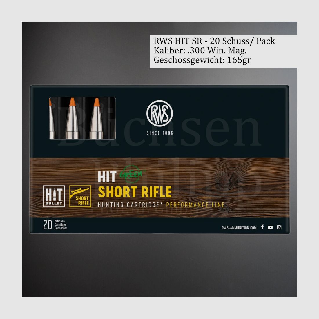 RWS .300 Win. Mag 165gr HIT SR