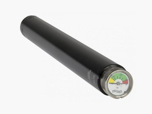 Drucklufttank Walther Junior 300 bar schwarz 154 ccm, Länge 335 mm, 450 gr mit Manometer