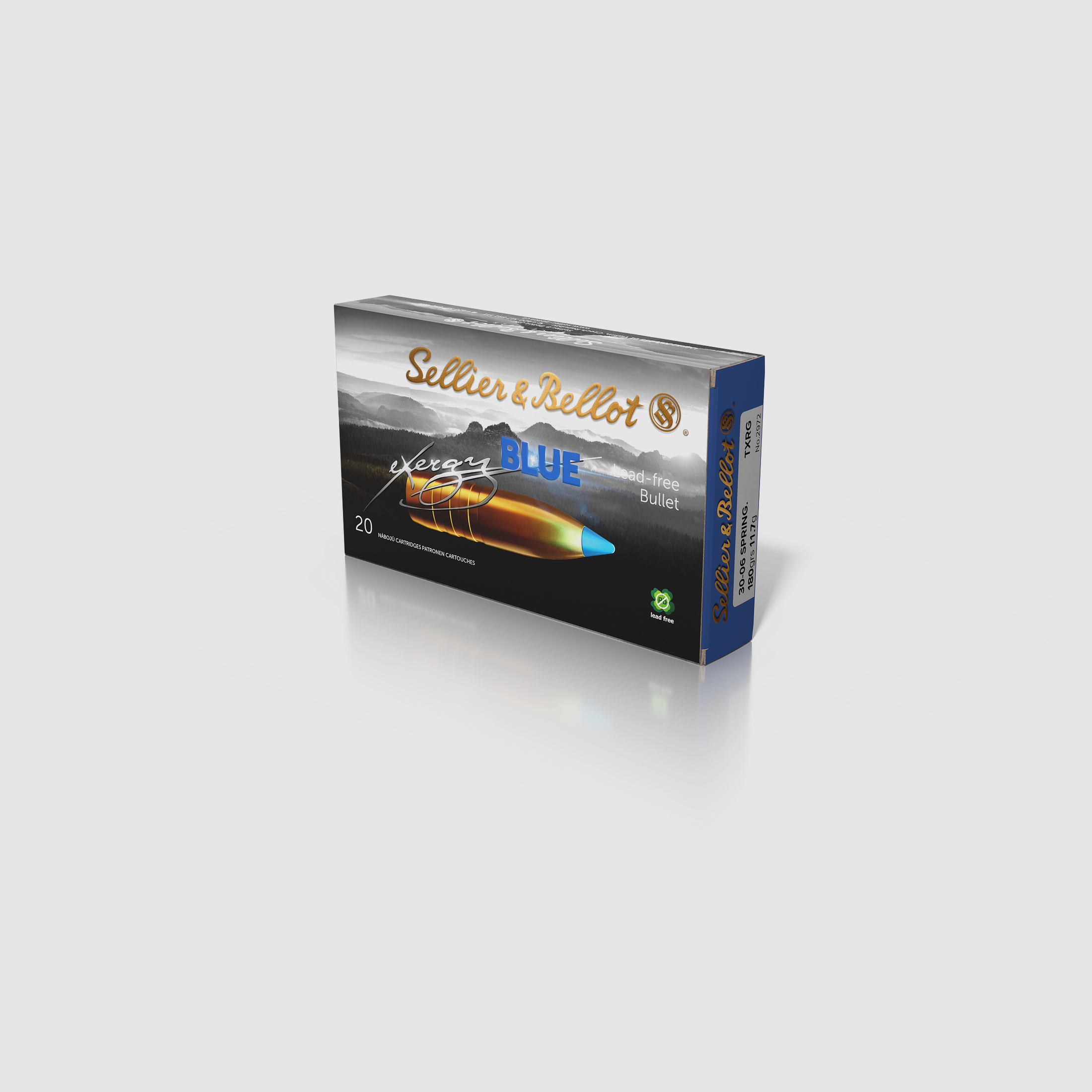 Sellier & Bellot Rifle Ammunition .30-06 Spring 11.7g Tipped eXergy eXergy Blue, image 1 of 2
