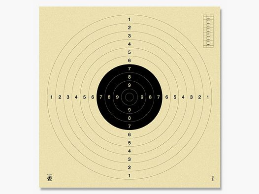 Krüger-Druck cibles de pistolet 25 m/petit calibre 50 m avec fente 55x52 cm DSB