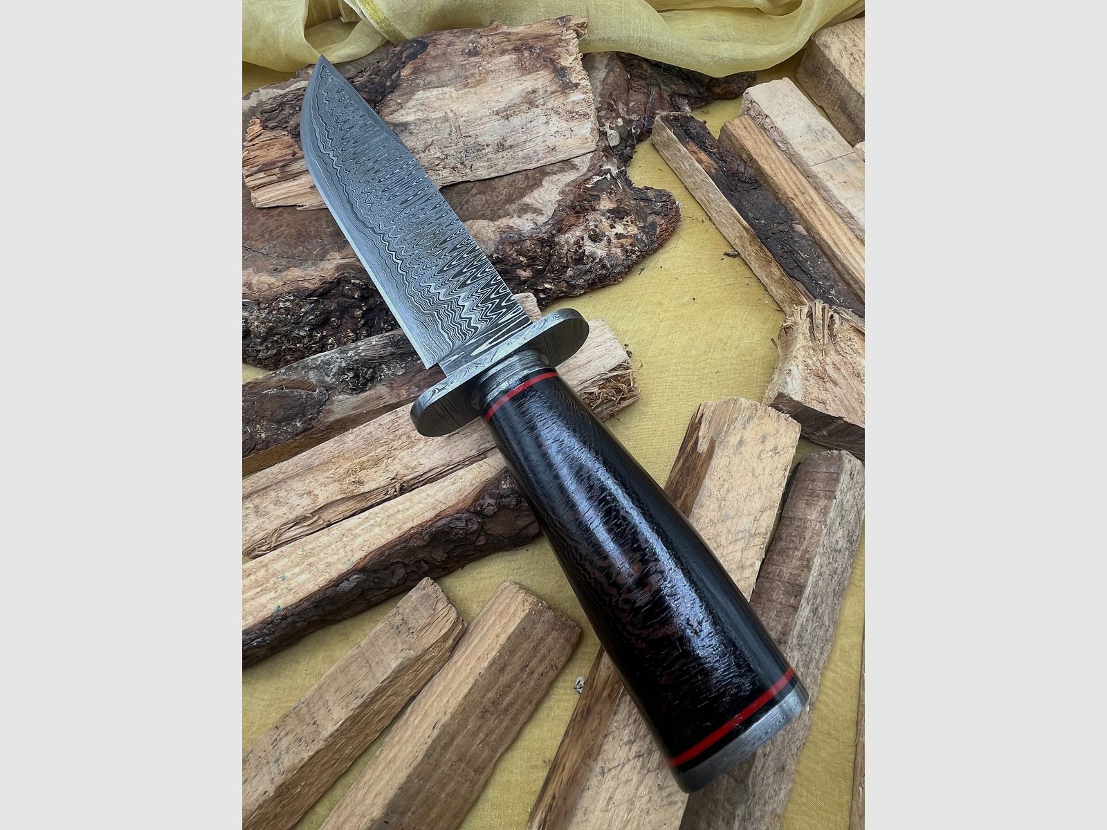 Jagdmesser Damaststahl 