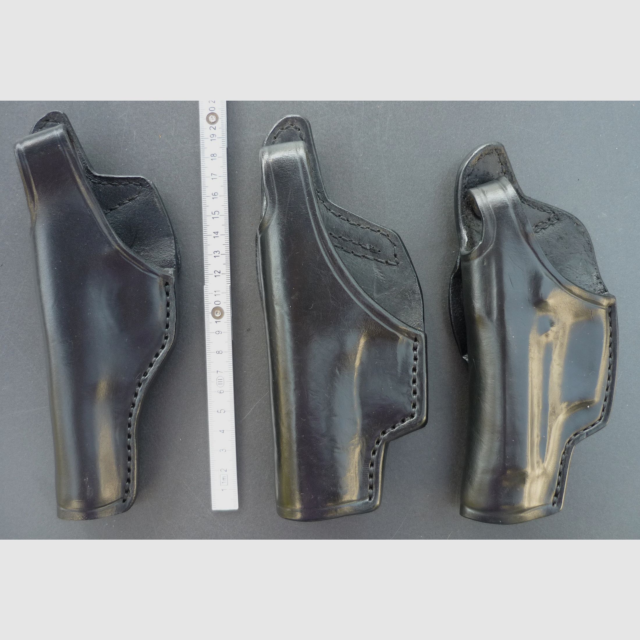 HKDesign Holster  Art. Nr.  002 : Eenvoudig holster met drukknopsluiting  -  voor: FN,  HK P 7/8 , Beretta 85 -  voor linkshandigen, afbeelding 1 van 8