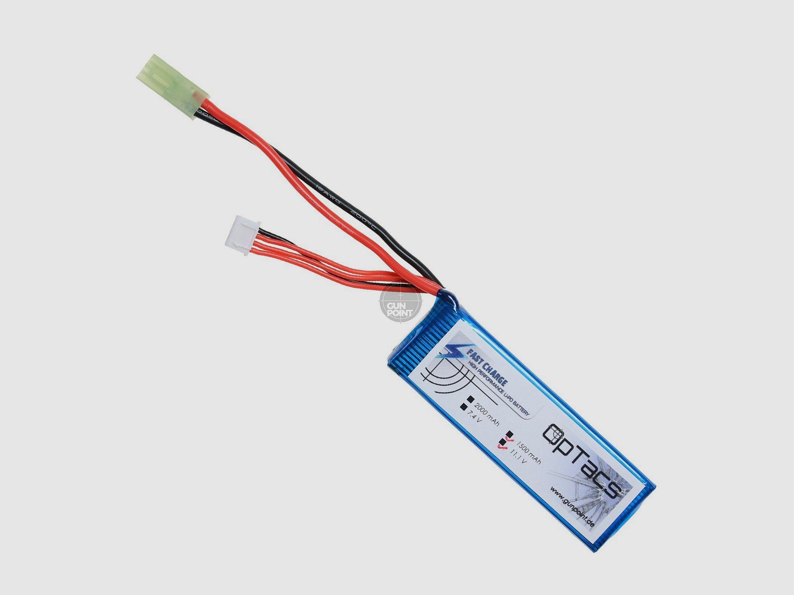 OpTacs LIPO 1500mAh 11.1V 25C Micro TAMIYA