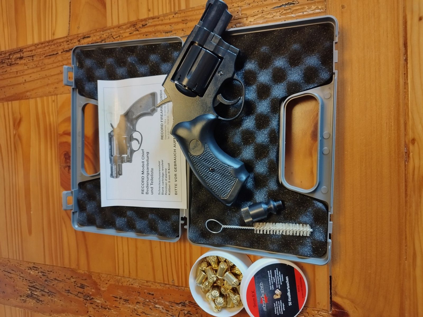 Record Chief 2" Schreckschuss Revolver Kaliber 9mm R.K Set Angebot !!Neuware!!
