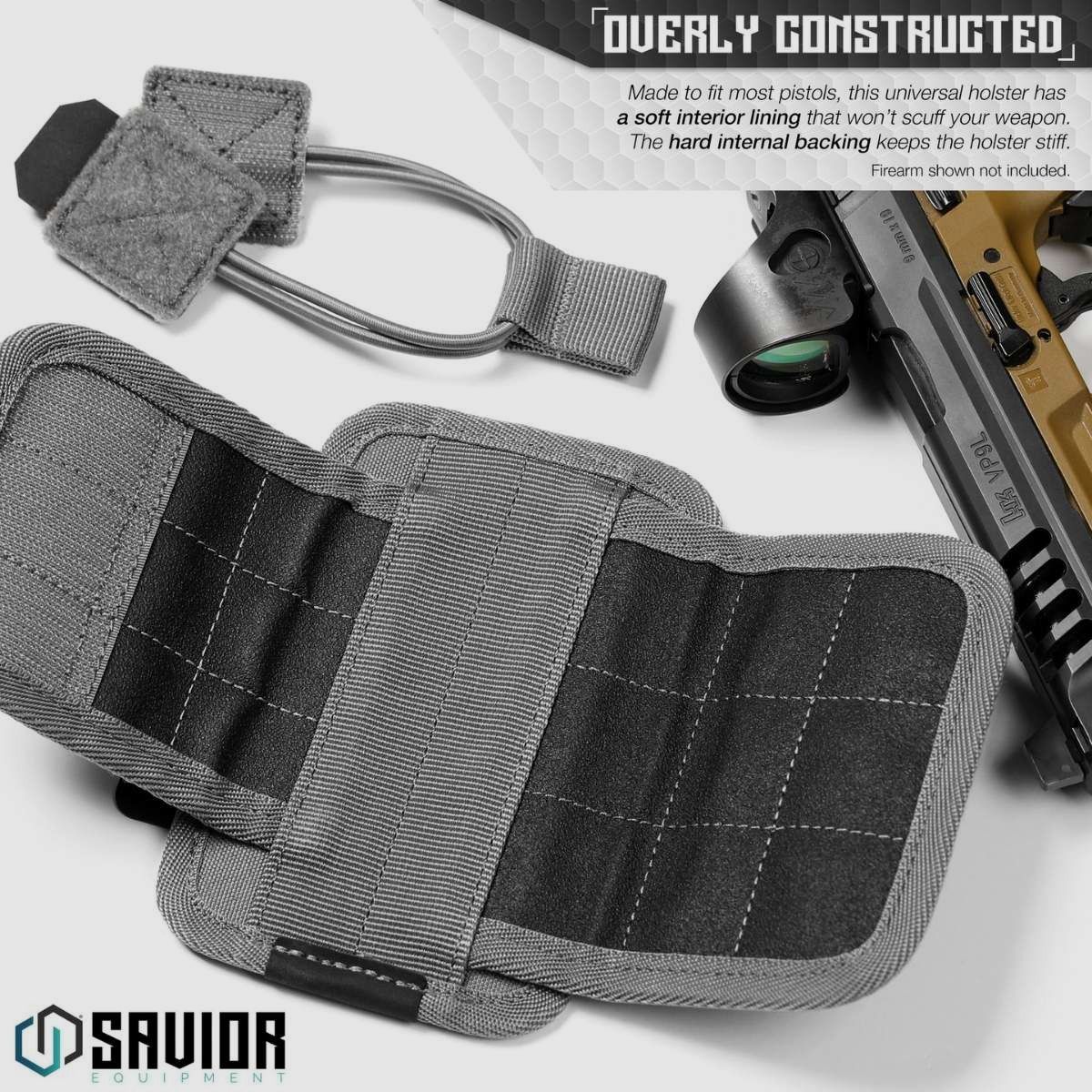 Savior - Uniwersalna Kabura / Holder na Pistolet - Szara - SP-TNS-PHOL-GS, zdjęcie 4 z 6