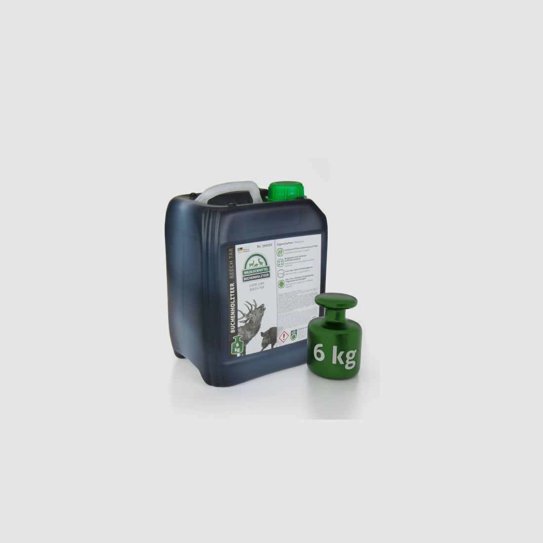 Buchenholzteer 6kg / 5,0 Liter > Buchenteer in Reinform ohne Zusätze! Lockt Rot- und Schwarzwild !!!