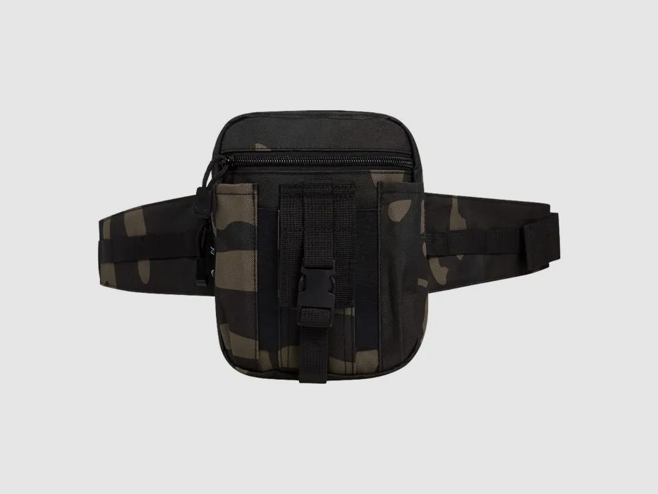 Brandit Taillengürtel "Allround" mit Tasche + Flaschenhalter - Dark Camouflage