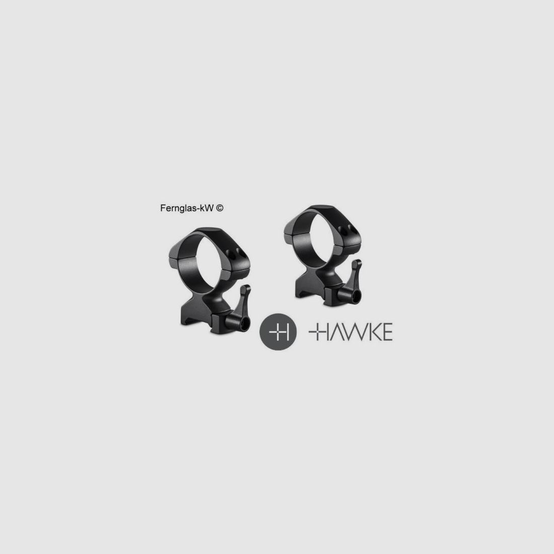 HAWKE 23031 2 Stück Ringmontagen 34 mm Precision Steel Weaver Mittel Lever