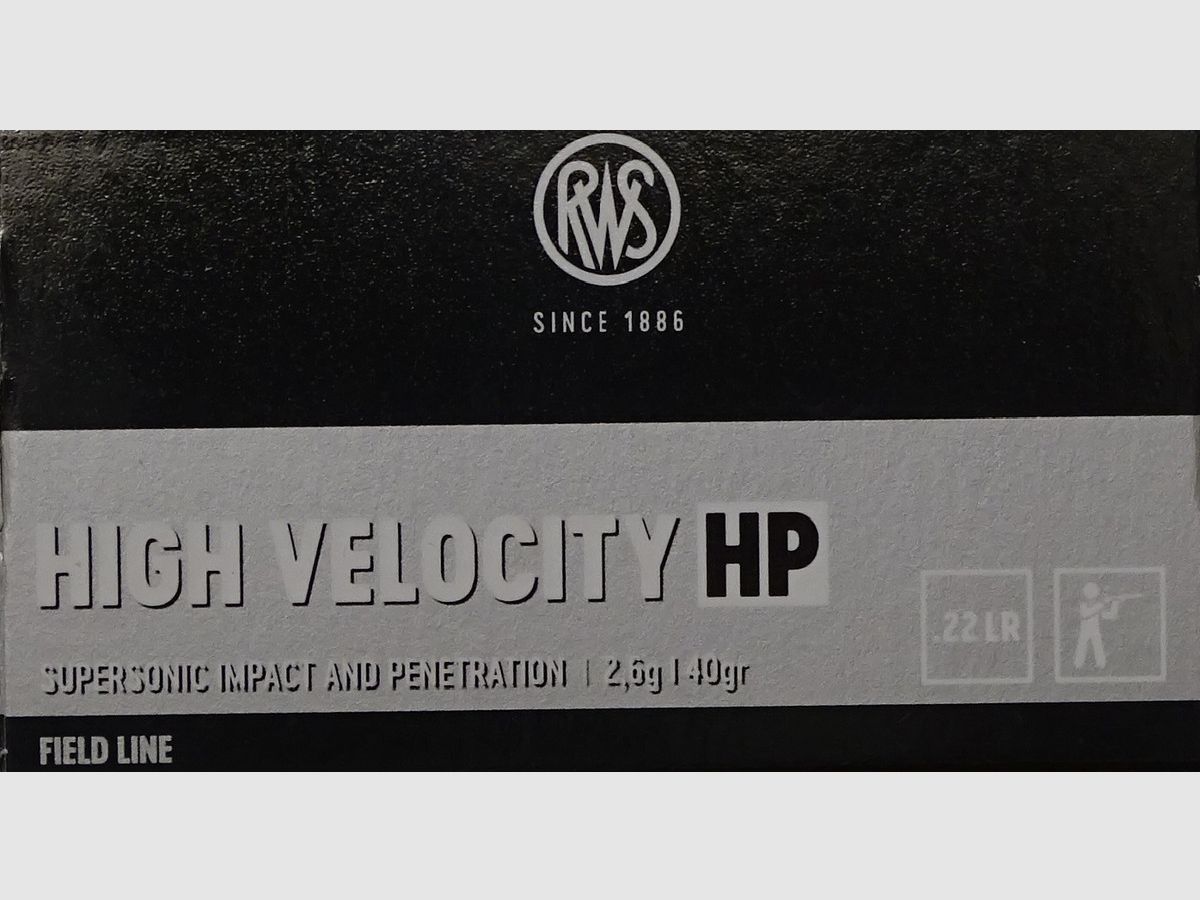 RWS .22lr High Velocity HP 40grs - 50 shots