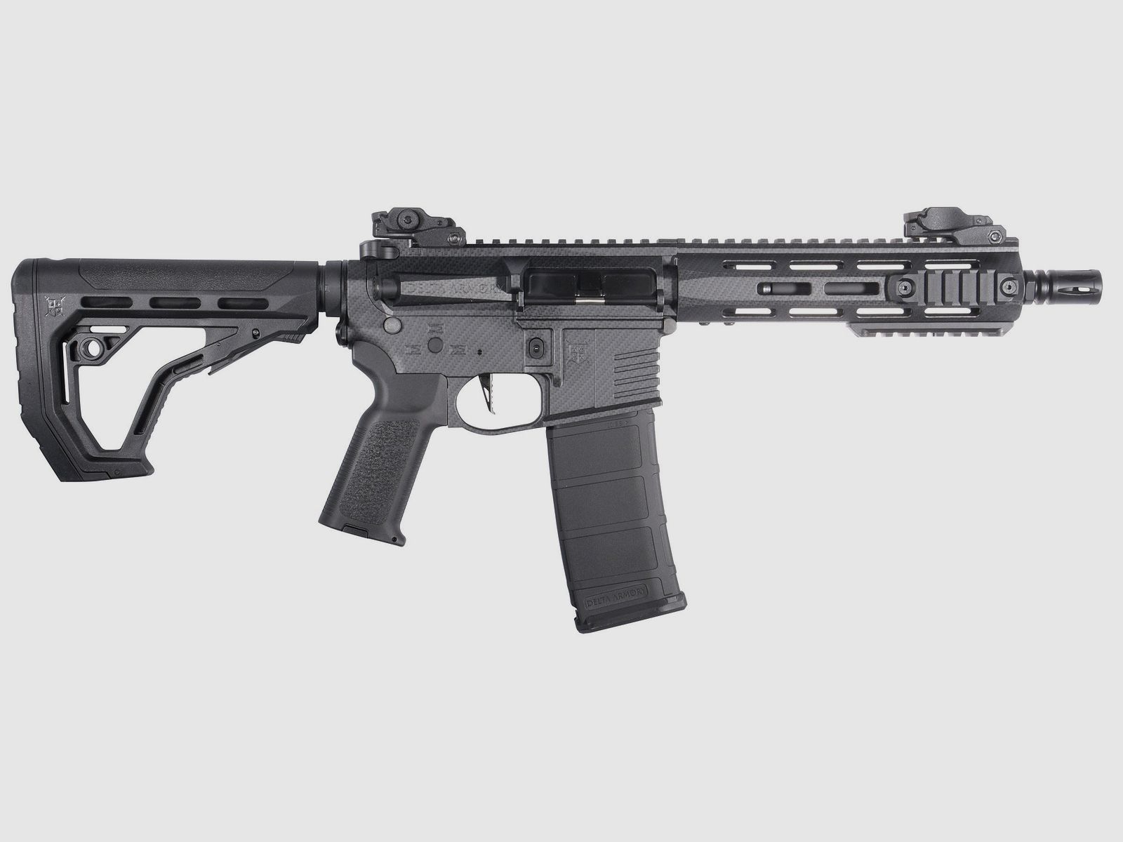 M4 AR15 M-LOK 8 Zoll CHARLIE EAGLE ETU Carbon Softair Gewehr max. 0,5J | Delta Armory Kopie
