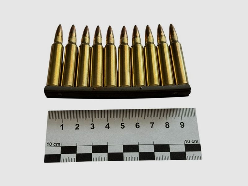Dekopatronen im Ladestreifen – Kal. 5,56x45 / .223 REM Vollmantel Spitz | NATO Standard