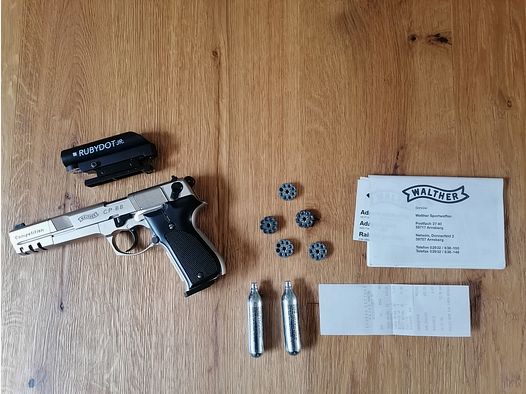 Rarität :Luftpistole Walther CP 88 Competition, CO2, gebraucht